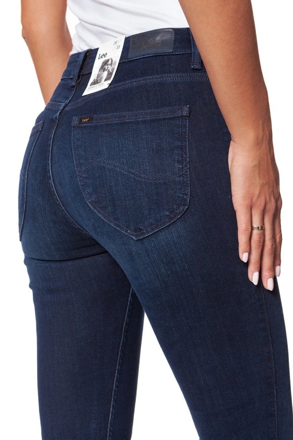 SPODNIE DAMSKIE LEE SCARLETT HIGH MIDNIGHT WORN L626KJMA