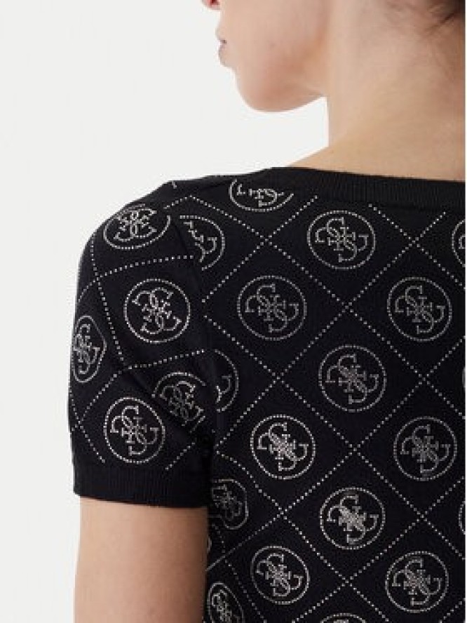 Guess Sukienka dzianinowa W6RK92 Z3JD2 Czarny Regular Fit