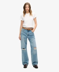 superdry Jeansy Wide Leg z Bawełny Organicznej