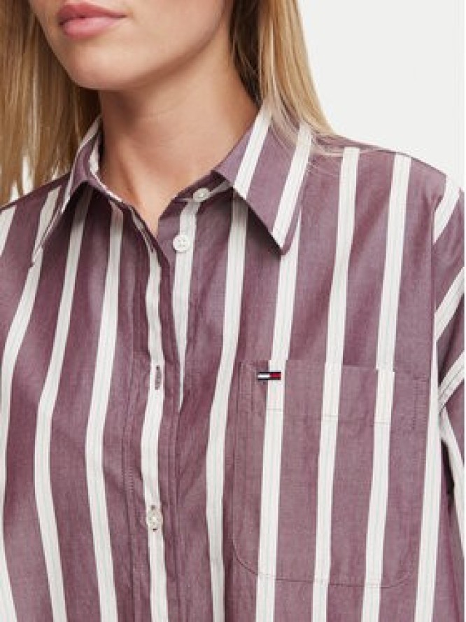 Tommy Jeans Koszula Essential DW0DW23340 Fioletowy Oversize