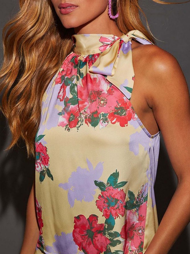 LA Angels Bluzka w kolorze beżowo-lawendowym rozmiar: L