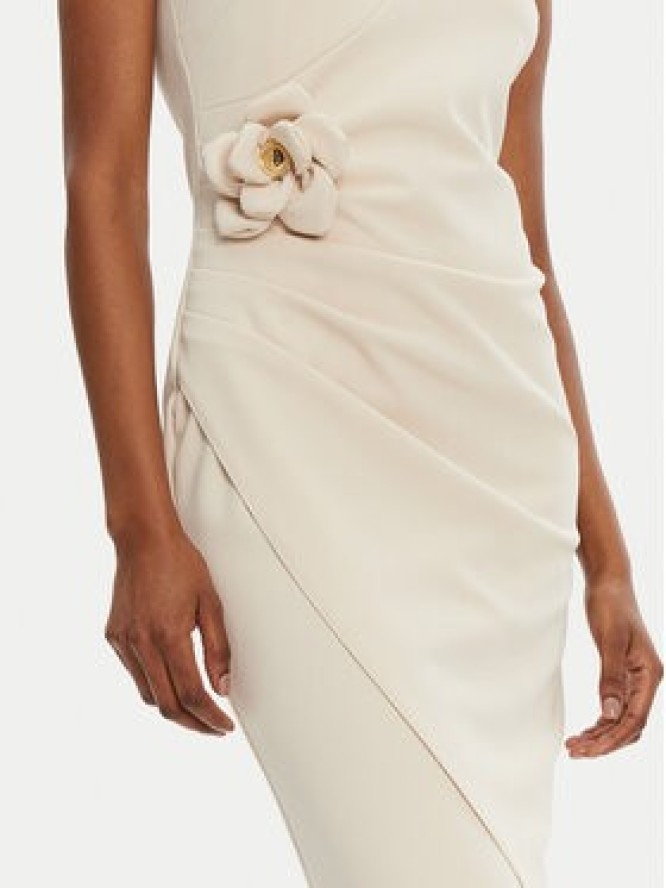 Rinascimento Sukienka koktajlowa CFC0122878003 Beżowy Regular Fit