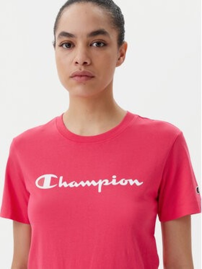 Champion T-Shirt 118090 Koralowy Slim Fit