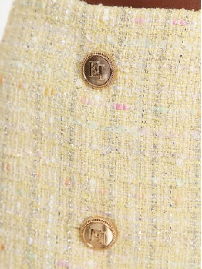 Elisabetta Franchi Spódnica mini GO-116-52E2-V420 Żółty Regular Fit