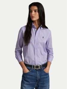 Polo Ralph Lauren Koszula 211941509003 Fioletowy Slim Fit