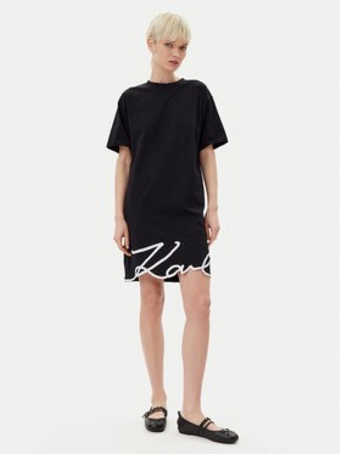 KARL LAGERFELD Sukienka codzienna A1W13001 Czarny Regular Fit