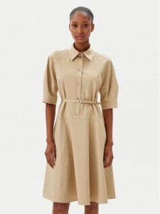 BOSS Sukienka koszulowa 50537388 Beżowy Regular Fit