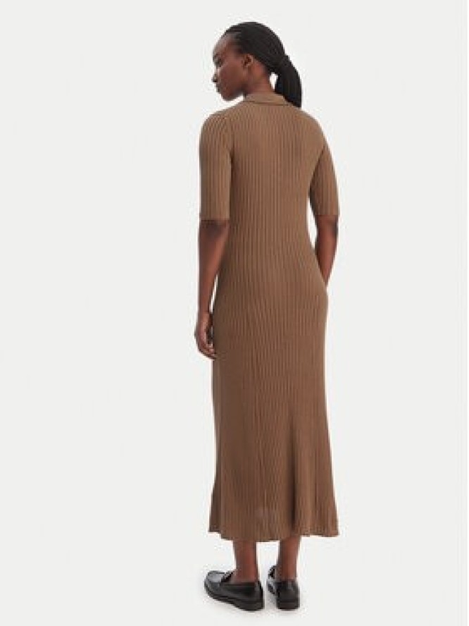 Tommy Hilfiger Sukienka dzianinowa WW0WW48447 Brązowy Slim Fit