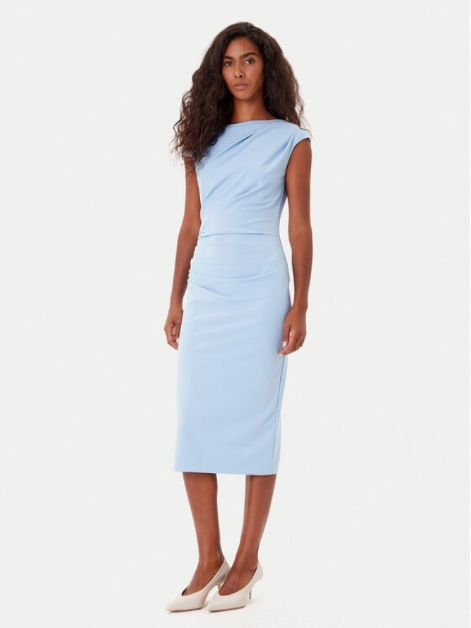 Rinascimento Sukienka koktajlowa CFC0125334003 Błękitny Slim Fit