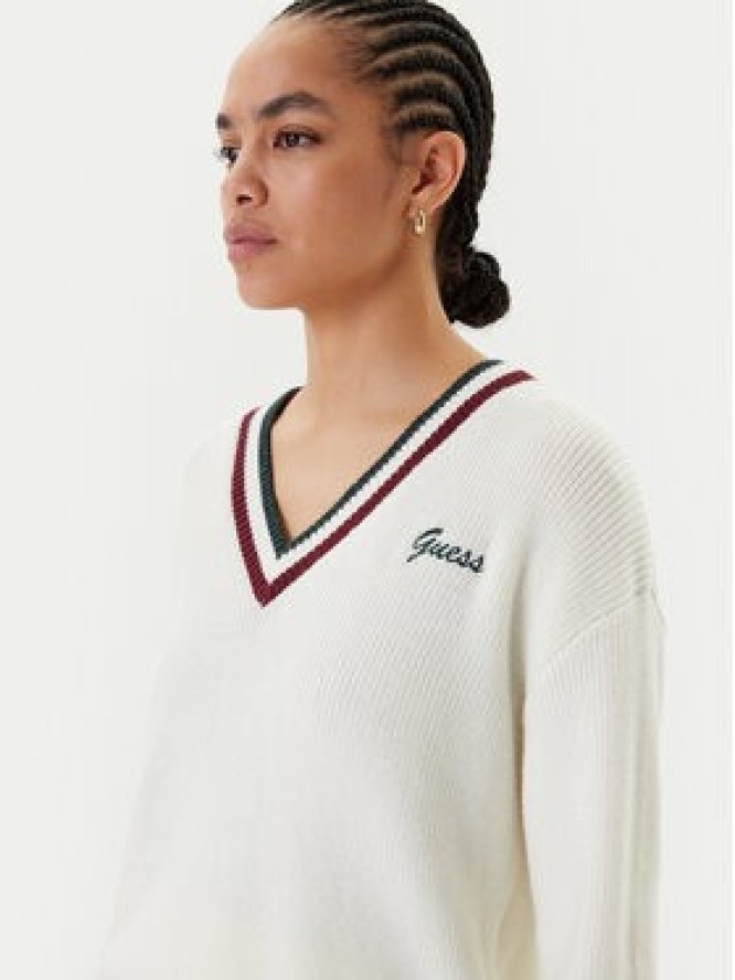 Guess Sweter V5BR01 Z1152 Écru Regular Fit