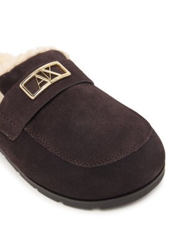 Armani Exchange Klapki XW003096 AF27450 M6444 Brązowy ciemny