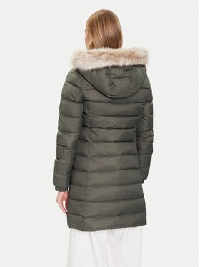 Tommy Jeans Kurtka puchowa Essential DW0DW18864 Zielony Slim Fit