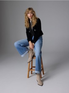 Zamszowe botki - beżowy