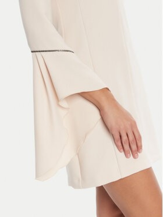 Rinascimento Sukienka koktajlowa CFC0126187003 Beżowy Slim Fit