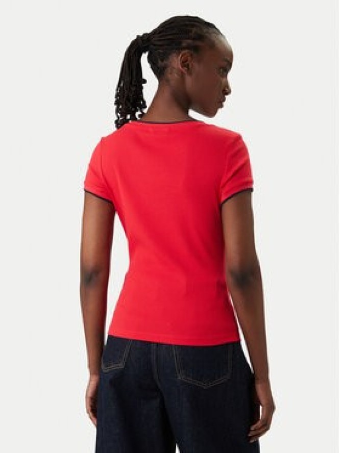 Tommy Jeans T-Shirt DW0DW22275 Czerwony Slim Fit