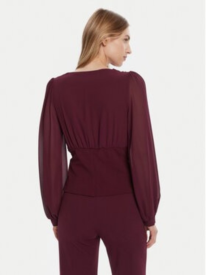 Rinascimento Bluzka CFC0126180003 Bordowy Regular Fit