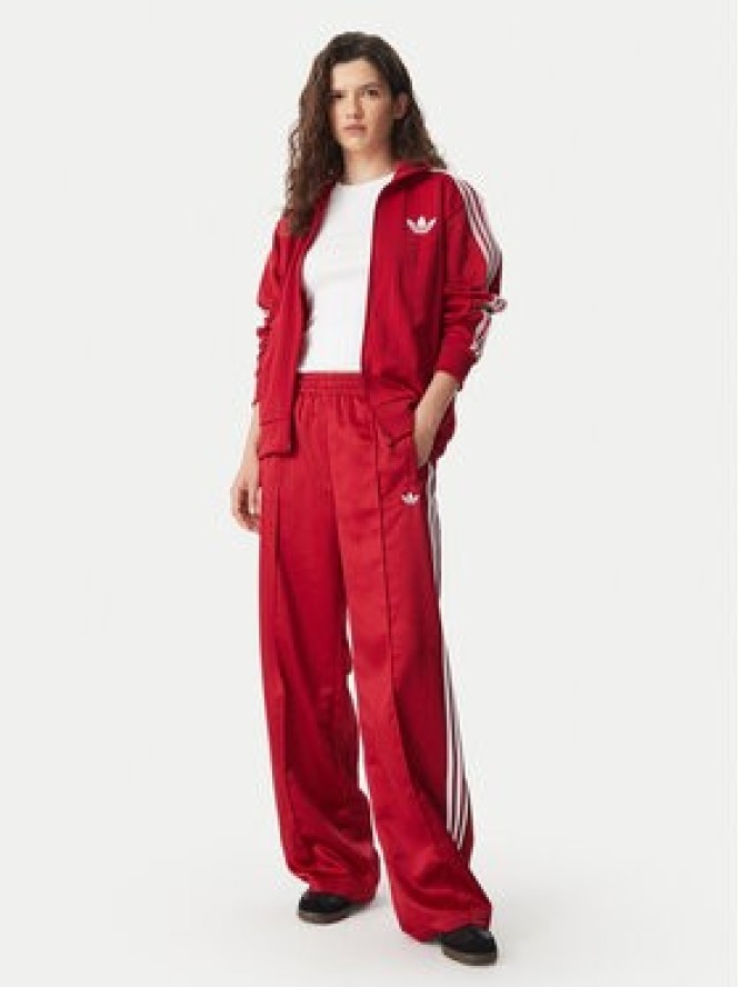 adidas Bluza Pinstripe Firebrid Loose Tracktop KS9984 Czerwony Regular Fit