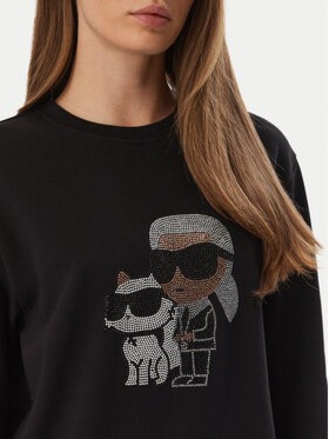 KARL LAGERFELD Bluza B4W20063 Czarny Regular Fit