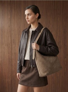 Pleciona torba hobo - beżowy