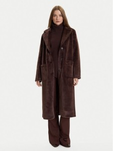 Rinascimento Płaszcz przejściowy CFC0122205003 Brązowy Regular Fit