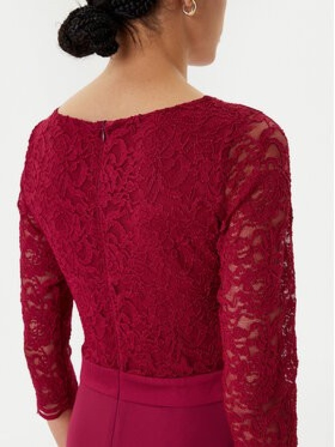 Swing Sukienka wieczorowa 5AI11800 Bordowy Regular Fit