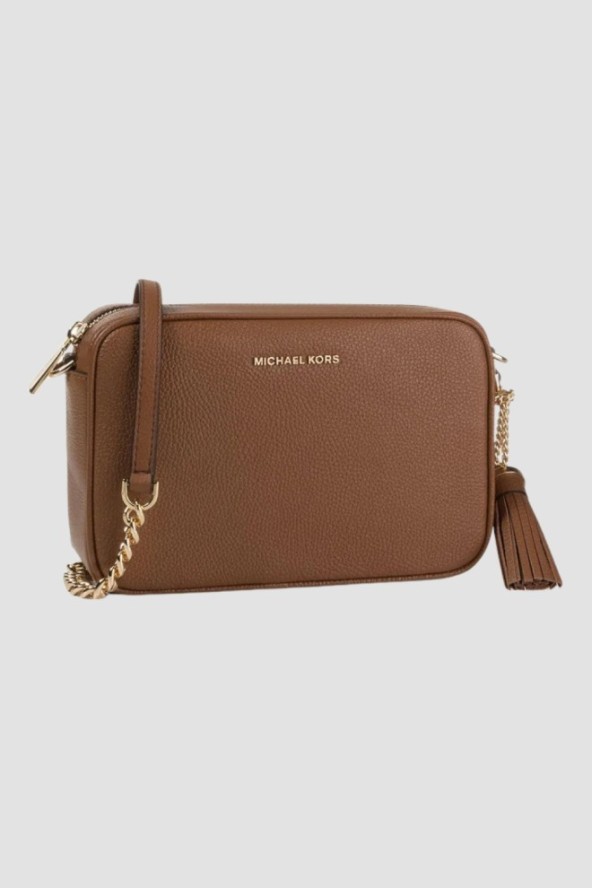 MICHAEL KORS Brązowa listonoszka ze skóry