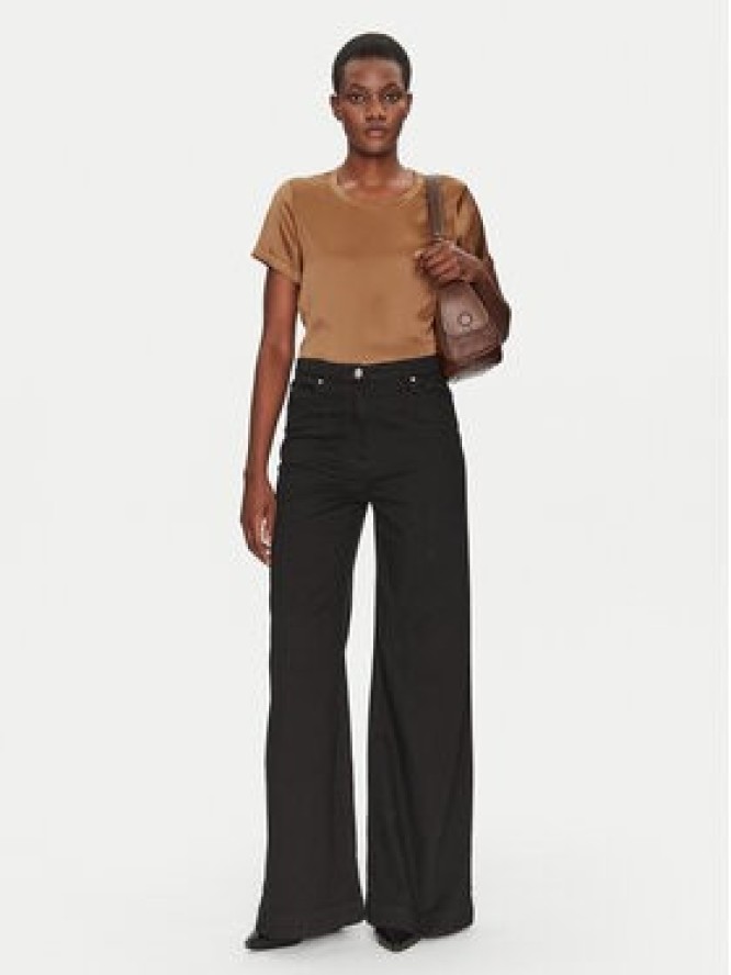 ViCOLO Bluzka TD0007 Brązowy Relaxed Fit