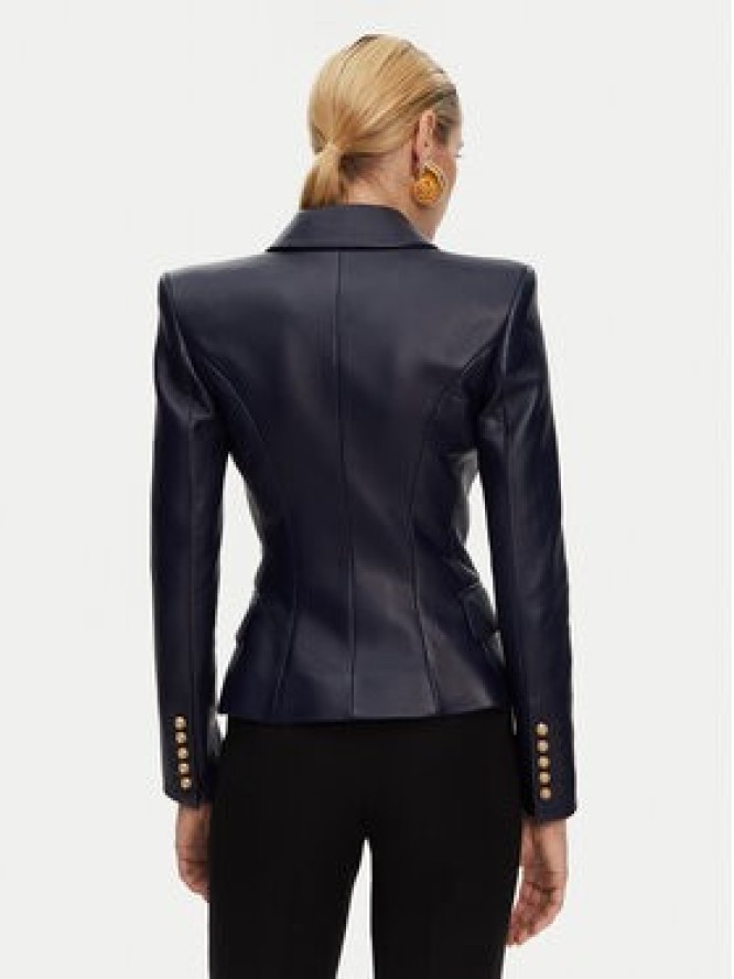 Balmain Marynarka DF0SG185LC62 Granatowy Regular Fit