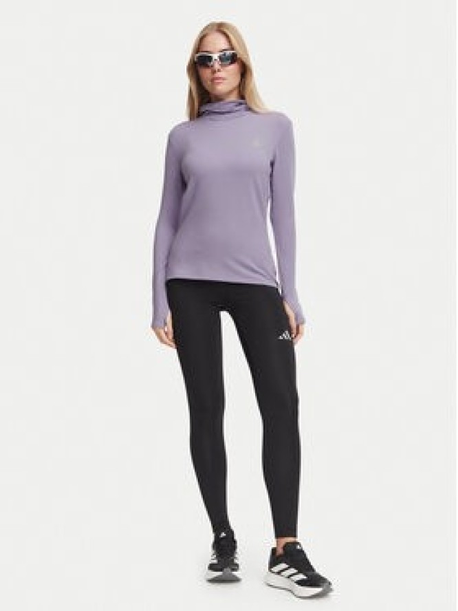 adidas Bluza techniczna Adi365 Running Essentials Winterized KV4284 Fioletowy jasny Slim Fit