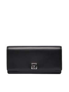 Calvin Klein Portfel Emblem Hw Long Bifold LV04F1098G Czarny