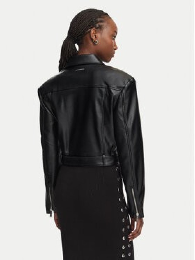 KARL LAGERFELD Kurtka z imitacji skóry B3W14008 Czarny Regular Fit