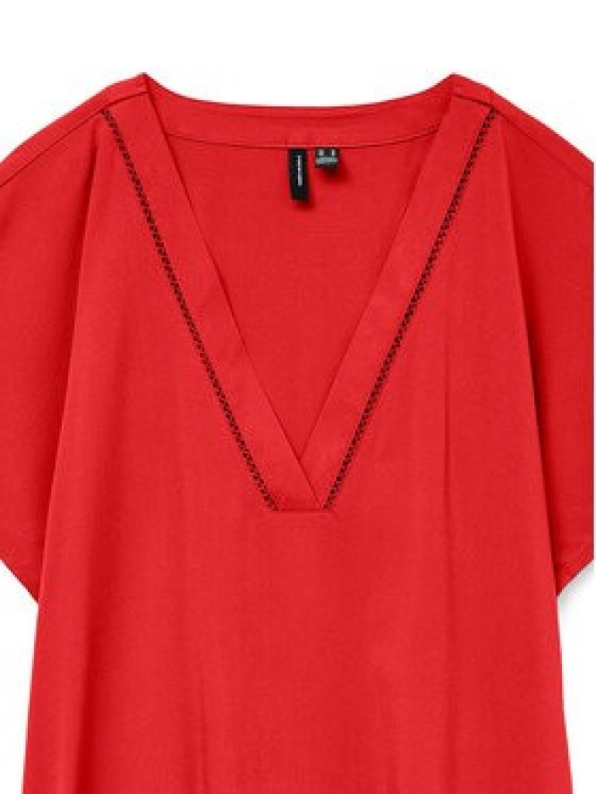 Vero Moda Bluzka Bella 10327551 Czerwony Regular Fit