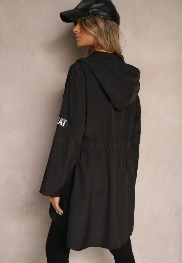 Czarna Kurtka Wiatrówka Oversize Palishe