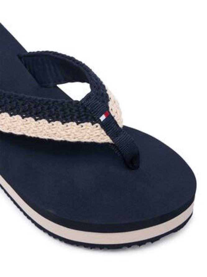 Tommy Hilfiger Japonki Th Wedge Crochet Summer Sandal FW0FW09420 Granatowy