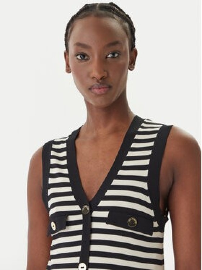 LOLA CASADEMUNT Sukienka dzianinowa MS2616002 Czarny Regular Fit