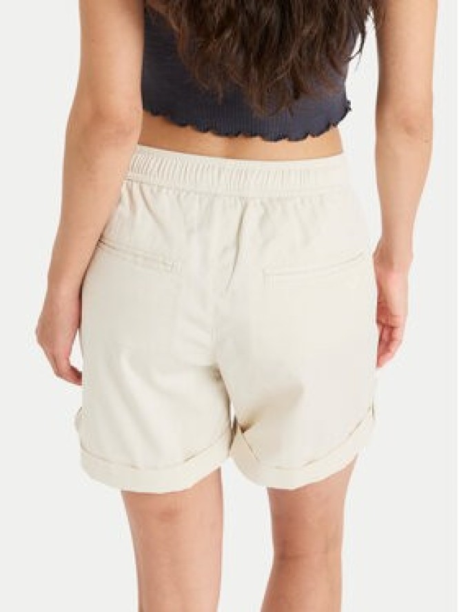 Roxy Szorty materiałowe Sweetest Day ERJNS03588 Écru Regular Fit