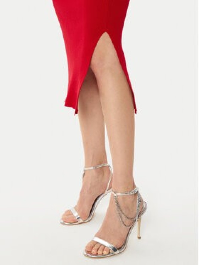 Morgan Sukienka dzianinowa 242-RMLIDO Czerwony Slim Fit