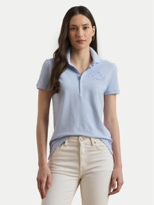 LAUREN RALPH LAUREN Polo 200966129001 Błękitny Slim Fit