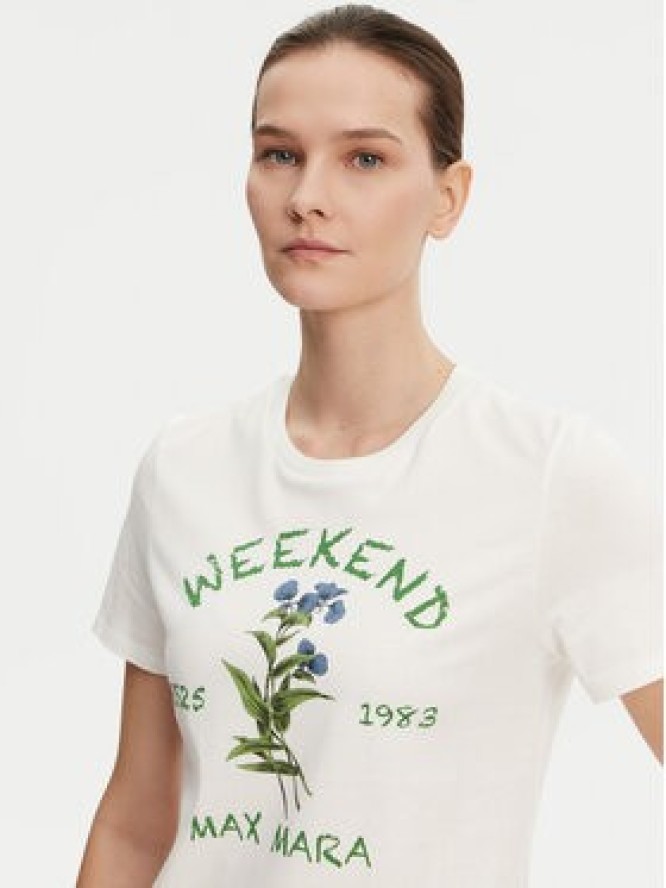Weekend Max Mara T-Shirt Teiera 2515971052 Biały Regular Fit