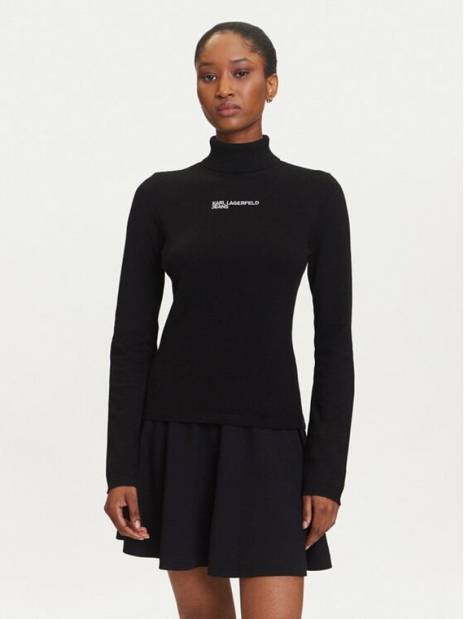 Karl Lagerfeld Jeans Golf A3W18007 Czarny Slim Fit