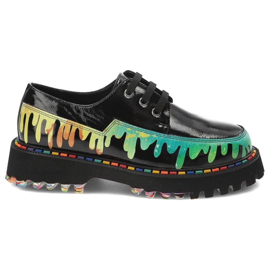 Czarne Półbuty Ravini Stylowe Obuwie Damskie Premium