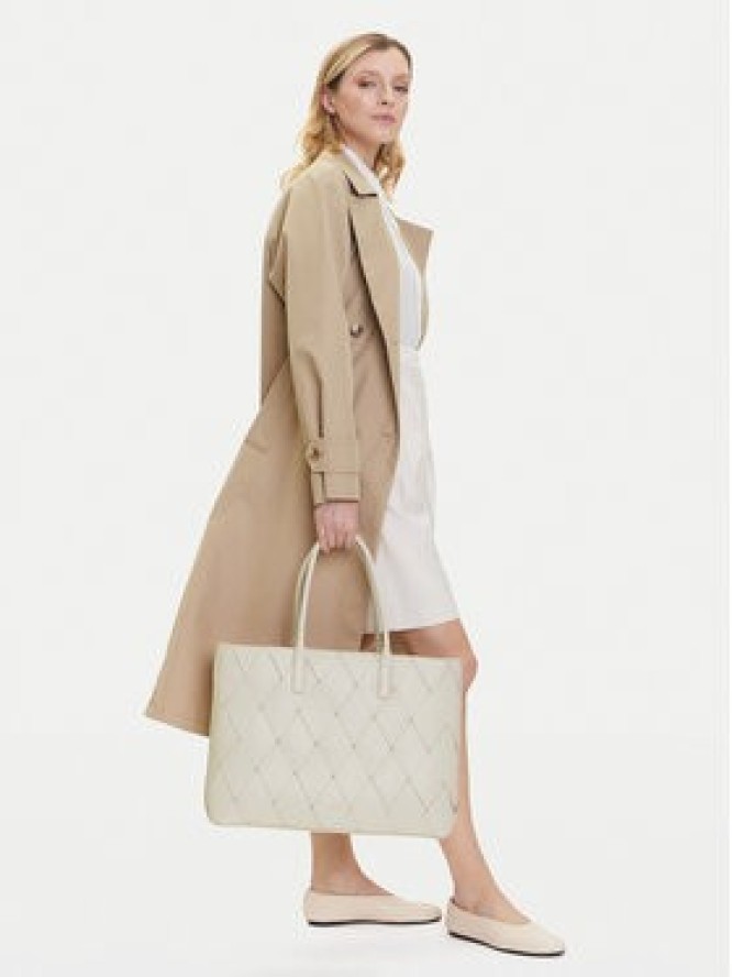 Calvin Klein Torebka Ck Woven Medium Shopper K60K612994 Biały