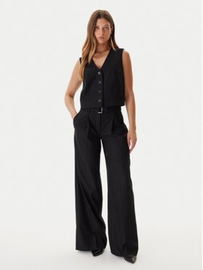 Guess Spodnie palazzo W5BB13 W2422 Czarny Regular Fit
