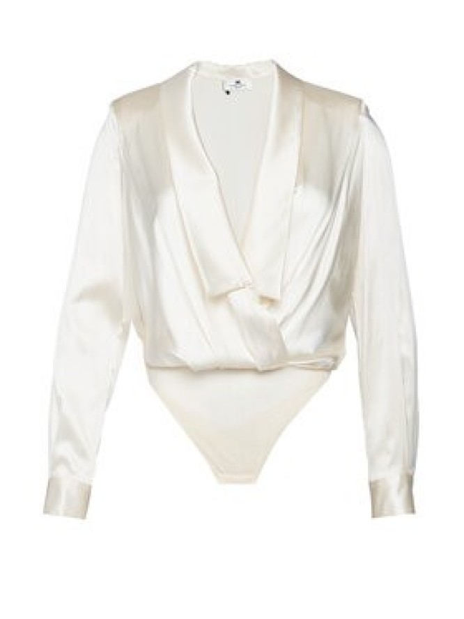 Elisabetta Franchi Body CB-007-57E2-V490 Beżowy Regular Fit