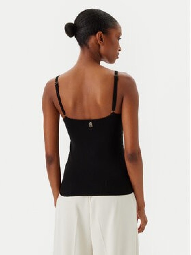 Fracomina Top FR25ST4006K410J9 Czarny Slim Fit