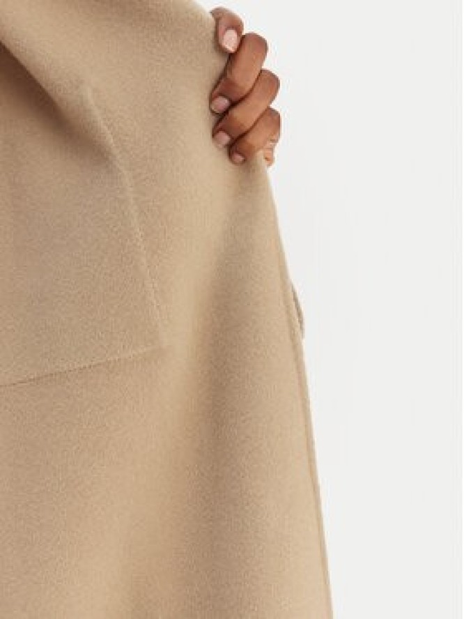 Weekend Max Mara Płaszcz wełniany Galosce 2615011021 Beżowy Relaxed Fit