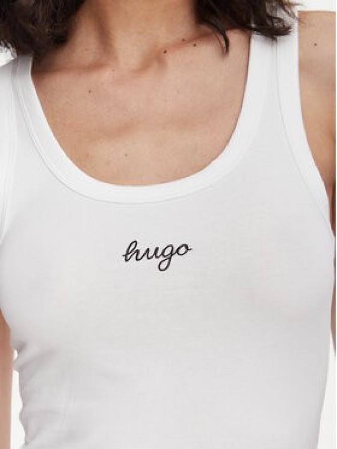 HUGO Top Damatank 50572293 Biały Extra Slim Fit