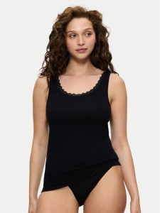 Triumph Top Feel Of Cotton 10224975 Czarny Slim Fit