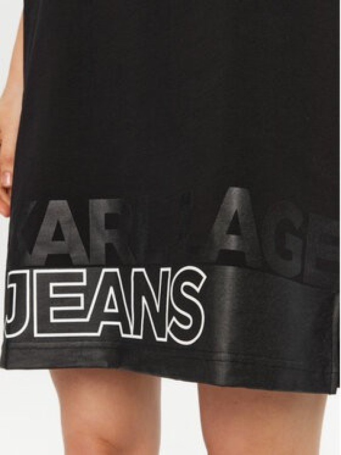 Karl Lagerfeld Jeans Sukienka codzienna A1W13015 Czarny Relaxed Fit