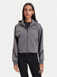adidas Bluza Adidas Z.N.E. Cropped KF6394 Szary ciemny Loose Fit